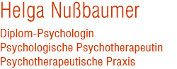 Helga Nußbaumer, Diplom-Psychologin, Psychotherapeutische Praxis